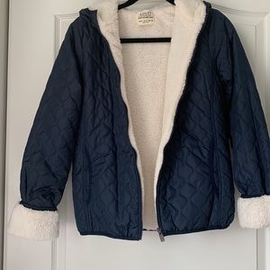 Ashley by 26 International Outerwear Hooded Jacket, Small, Blue